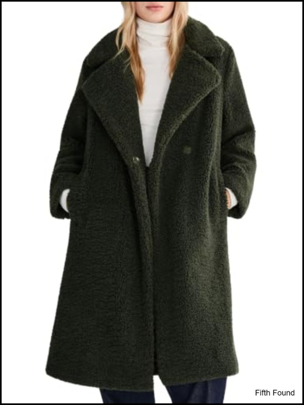 Oversized Teddy Coat Mid-Length Sherpa Fleece Notch Lapel Jacket